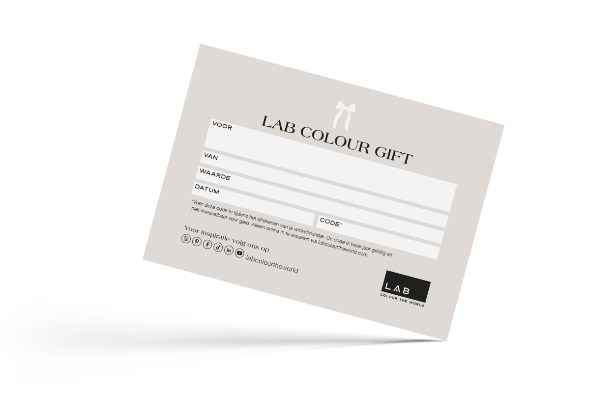 LAB GIFTCARD vanaf 25 euro - LAB COLOUR THE WORLD