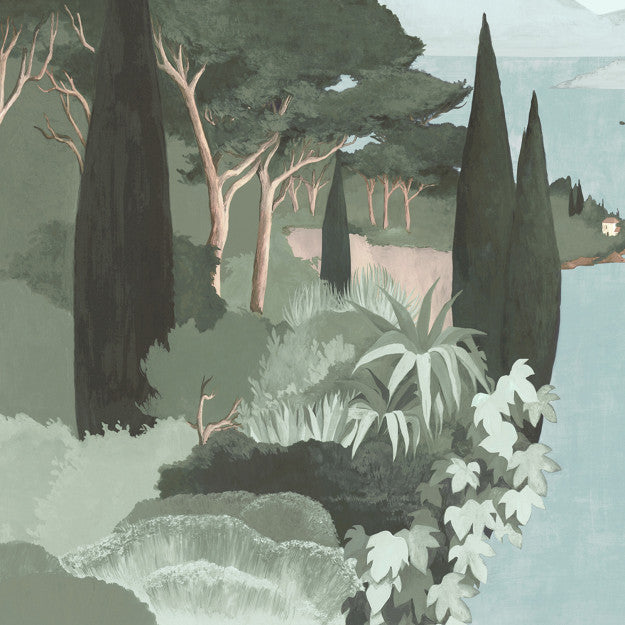 Les Dominotiers Lago Di Garda Green Green Behang DOM 516