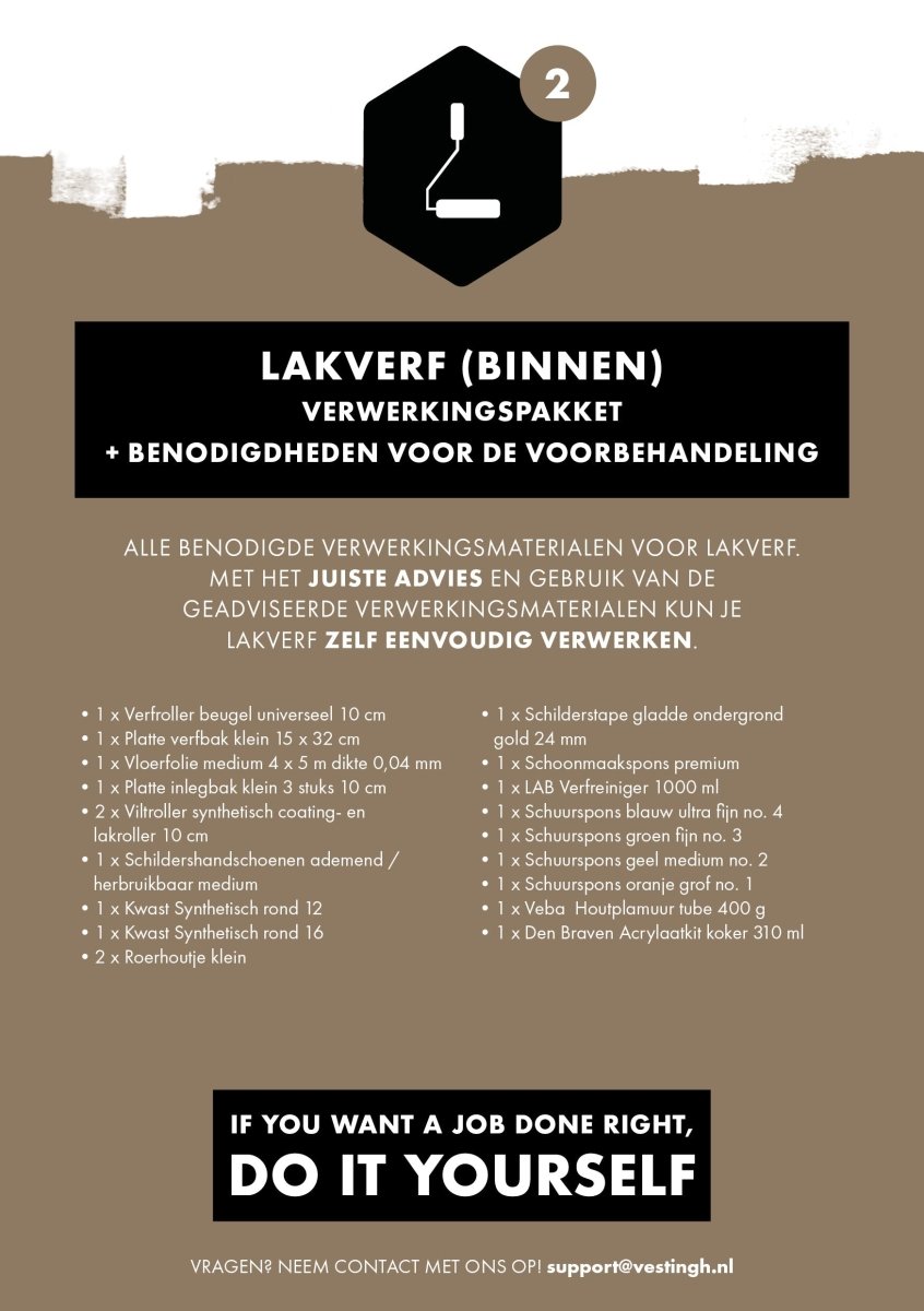 lakverf (interior) verwerkingspakket - LAB COLOUR THE WORLD