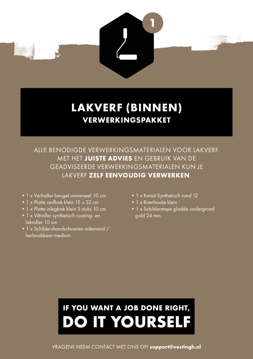lakverf (interior) verwerkingspakket - LAB COLOUR THE WORLD