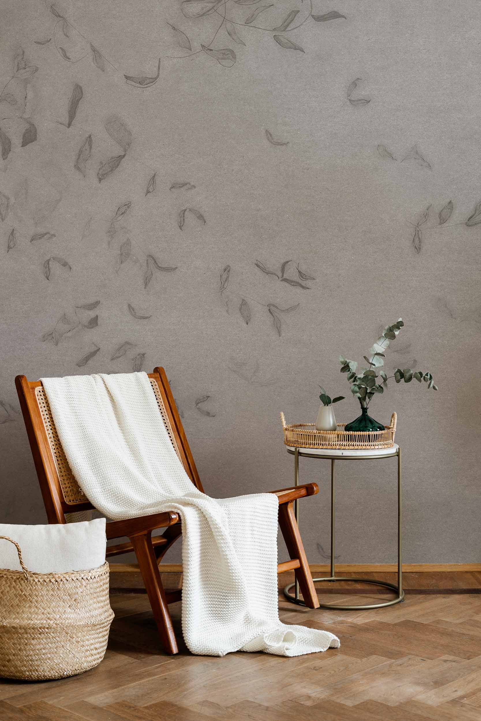 Coordonné Central Saint Martins – Rest Time Leaves reflection behang A00941 sfeer afbeelding 1