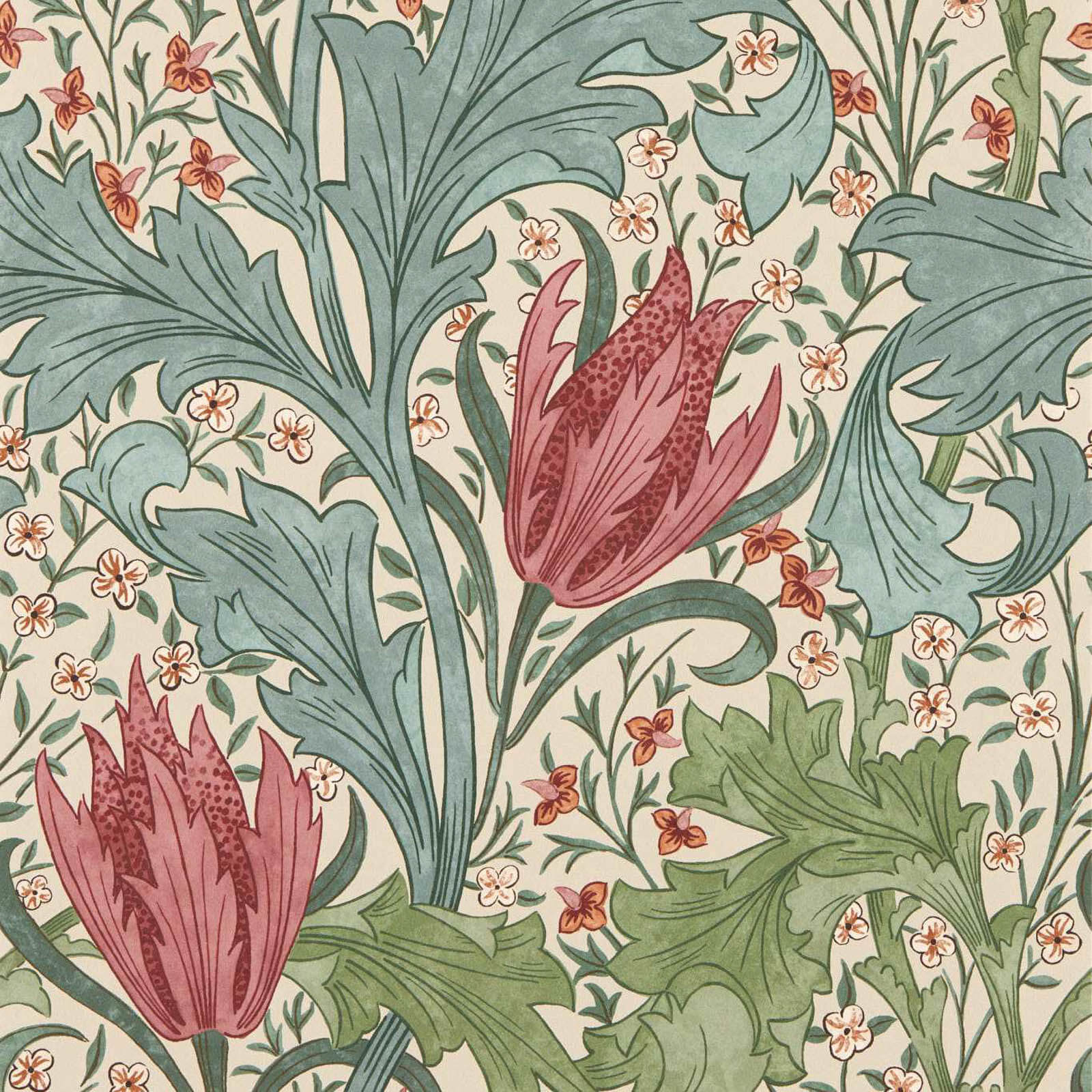 Morris & Co. Lent Lily Behang 217596 - LAB COLOUR THE WORLD