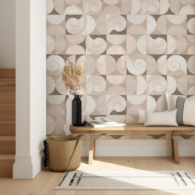 Les Dominotiers Ammonis Neutral Behang DOM 4027 - LAB COLOUR THE WORLD