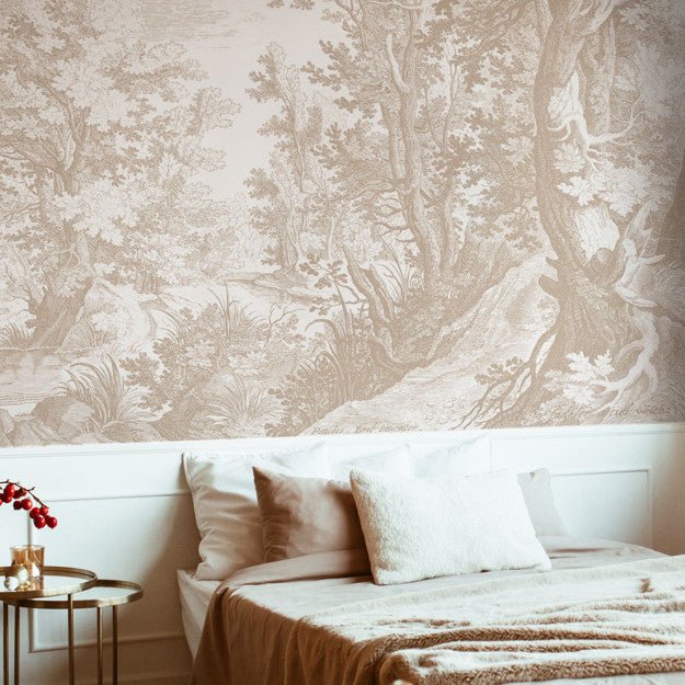Les Dominotiers Brushwood warm Behang DOM 5131 - LAB COLOUR THE WORLD
