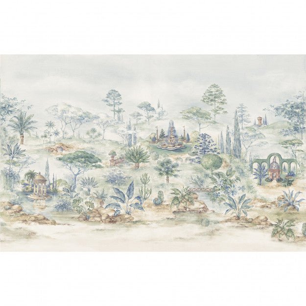 Les Dominotiers Dream Forest, Blue Behang DOM 3012 - LAB COLOUR THE WORLD