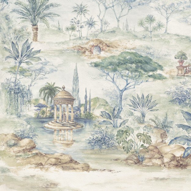 Les Dominotiers Dream Forest, Blue Behang DOM 3012 - LAB COLOUR THE WORLD
