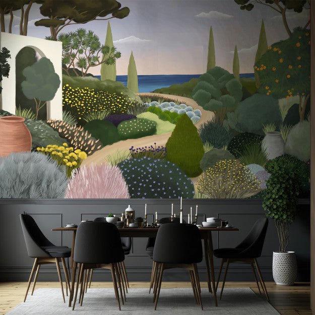 Les Dominotiers Dream Forest, Vert Behang DOM 3011 - LAB COLOUR THE WORLD