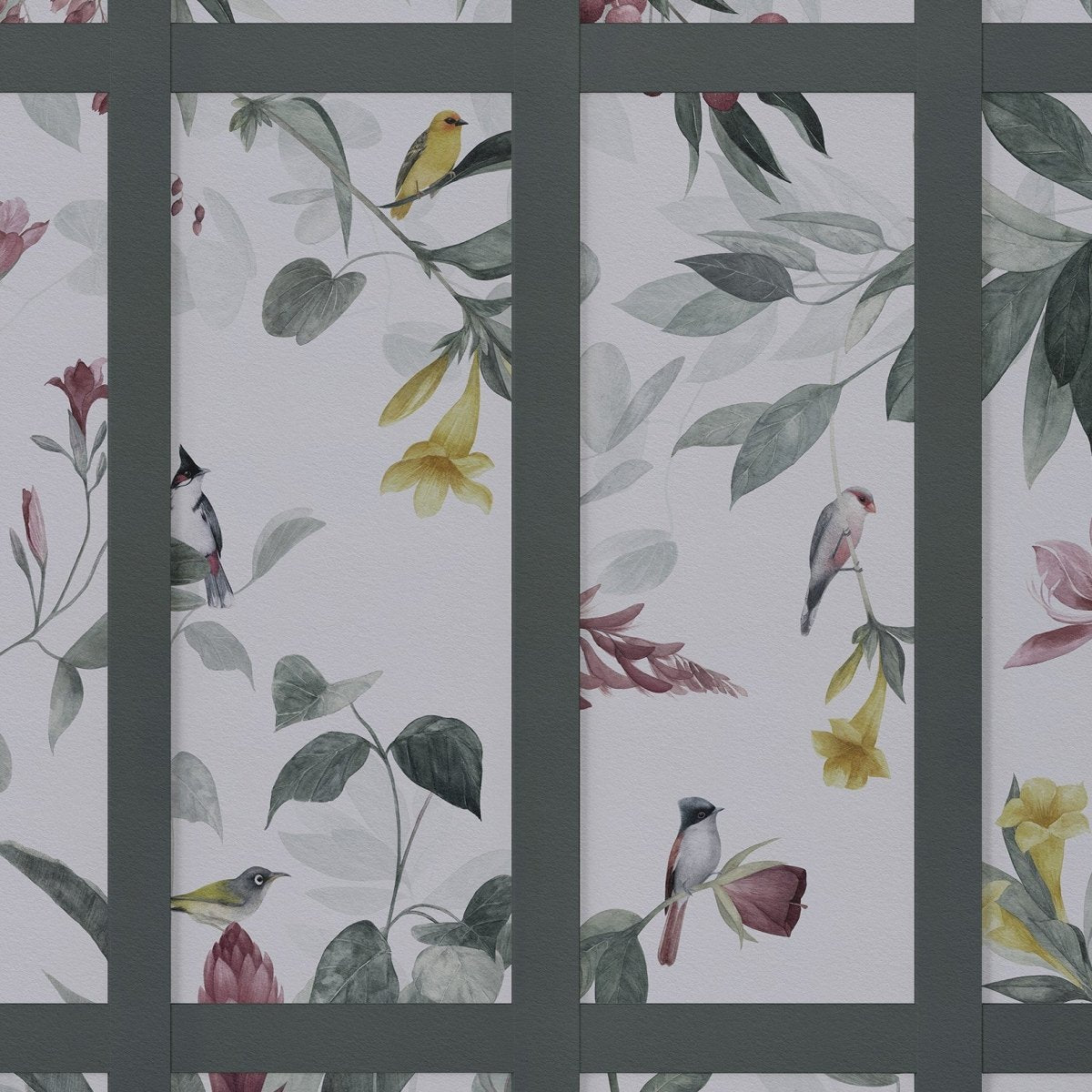 Les Dominotiers Georges Birds Wandpaneel DOM 2054 - LAB COLOUR THE WORLD