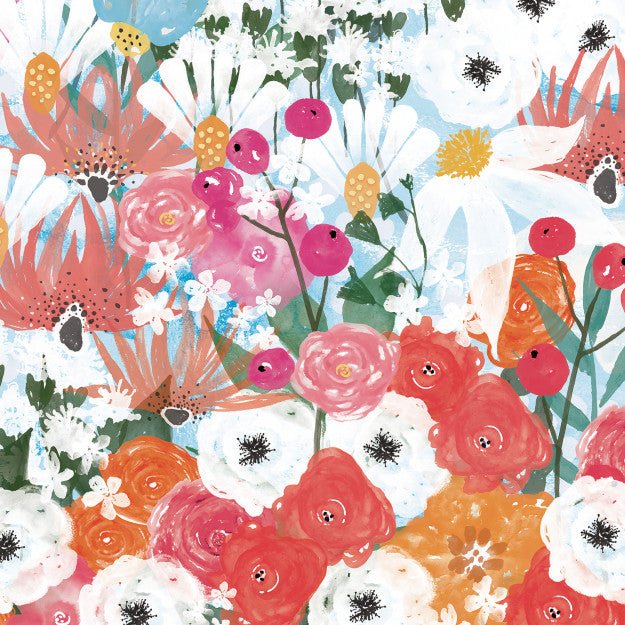 Les Dominotiers Jardin Fleuri Behang DOM 3015 - LAB COLOUR THE WORLD