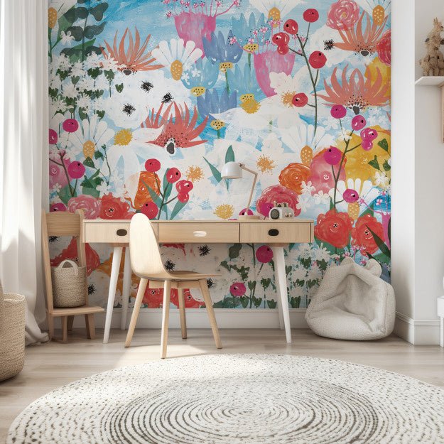 Les Dominotiers Jardin Fleuri Behang DOM 3015 - LAB COLOUR THE WORLD