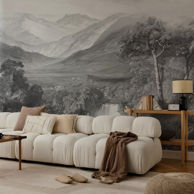 Les Dominotiers La Cordillère n&b Behang DOM 5114 - LAB COLOUR THE WORLD