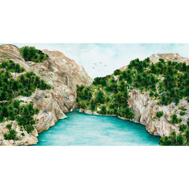 Les Dominotiers Les gorges émeraude Behang DOM 5008 - LAB COLOUR THE WORLD