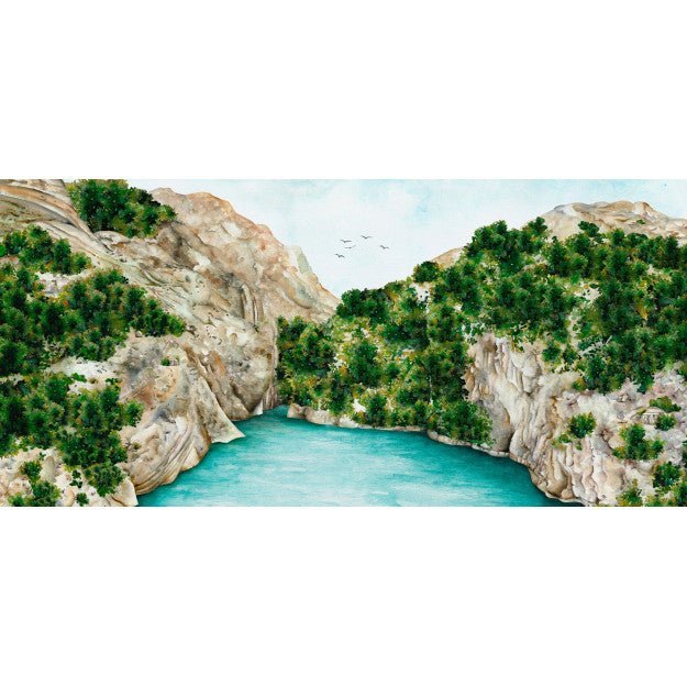 Les Dominotiers Les gorges émeraude Behang DOM 5008 - LAB COLOUR THE WORLD