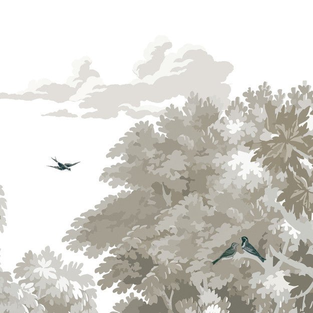Les Dominotiers Misty forest olive Behang DOM 5109 - LAB COLOUR THE WORLD