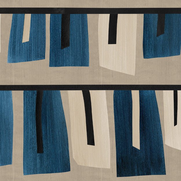 Les Dominotiers Obi Bleu Behang DOM 4017 - LAB COLOUR THE WORLD