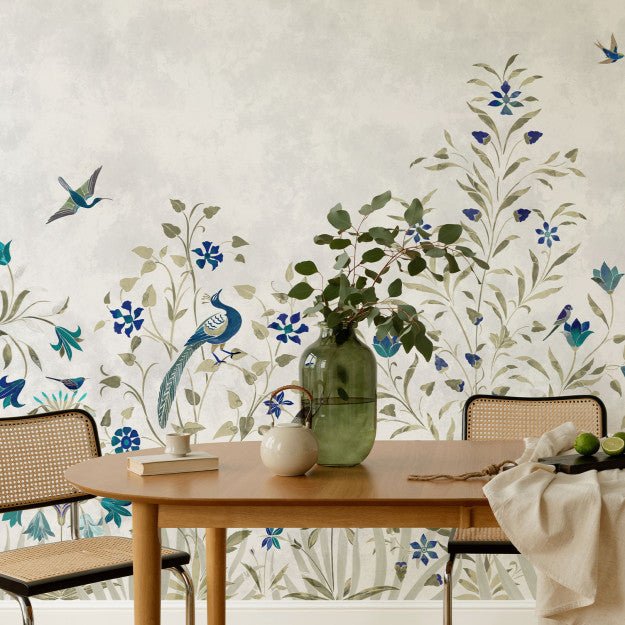 Les Dominotiers Palais Floral vert Behang DOM 6006 - LAB COLOUR THE WORLD