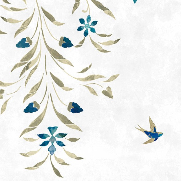 Les Dominotiers Palais Floral vert suspendu Behang DOM 6006-1 - LAB COLOUR THE WORLD