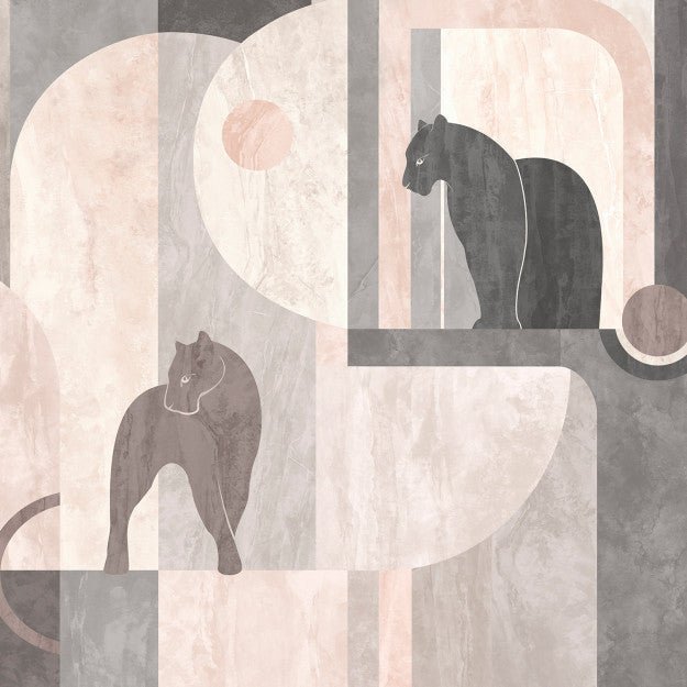 Les Dominotiers Panthera Blush Behang DOM 4001 - LAB COLOUR THE WORLD