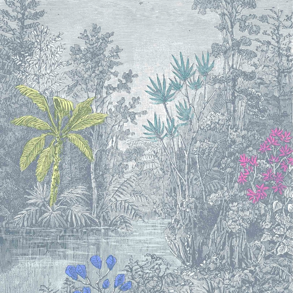 Les Dominotiers Rain Forest Behang DOM309 - LAB COLOUR THE WORLD