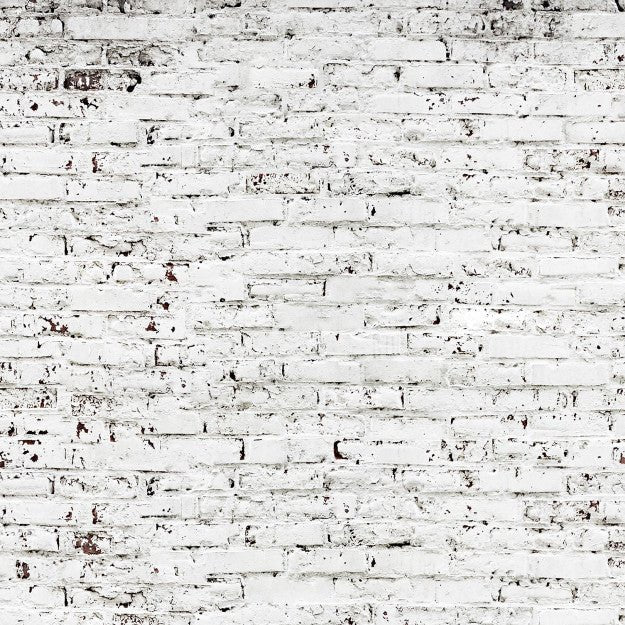 Les Dominotiers Rough Brick Wall Blanc Behang DOM 407 - LAB COLOUR THE WORLD
