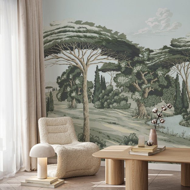 Les Dominotiers Sovana blue sky Behang DOM 5101 - LAB COLOUR THE WORLD