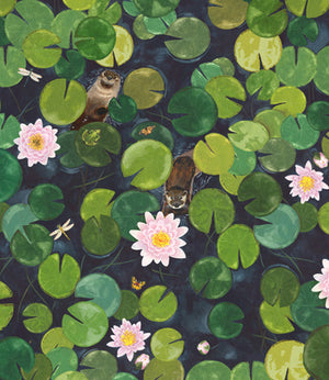 Little Greene Lily Pads Behang 0234LPHOPPE - LAB COLOUR THE WORLD