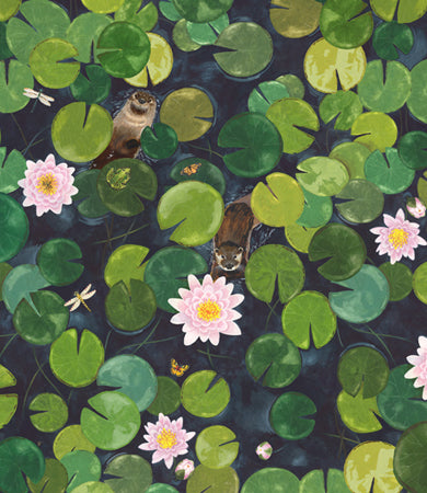 Little Greene Lily Pads Behang 0234LPHOPPE - LAB COLOUR THE WORLD