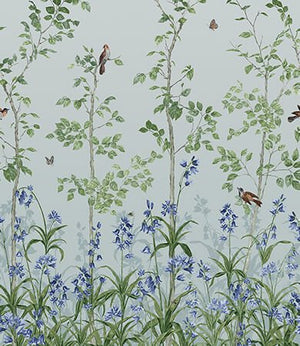 Little Greene Bird & Bluebell Behang 0263BICELES - LAB COLOUR THE WORLD