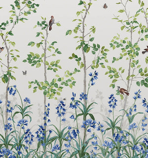 Little Greene Bird & Bluebell Behang 0263BICEVIC - LAB COLOUR THE WORLD