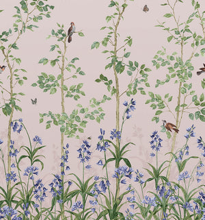 Little Greene Bird & Bluebell Behang 0263BICHINA - LAB COLOUR THE WORLD