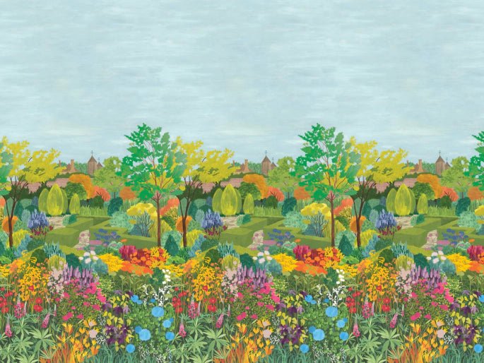 Little Greene Castle Garden Behang 0234CGPALEL - LAB COLOUR THE WORLD