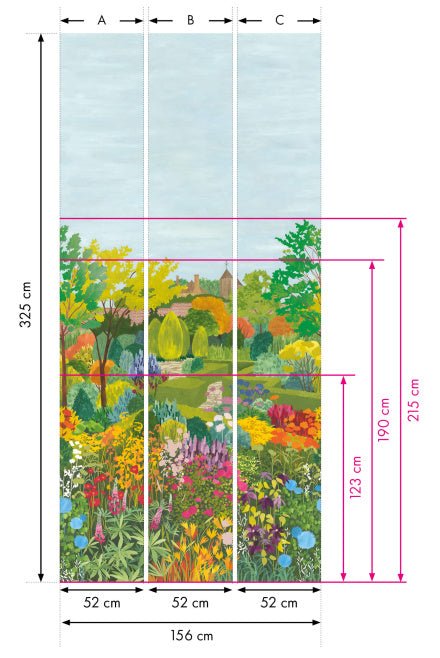 Little Greene Castle Garden Behang 0234CGPALEL - LAB COLOUR THE WORLD