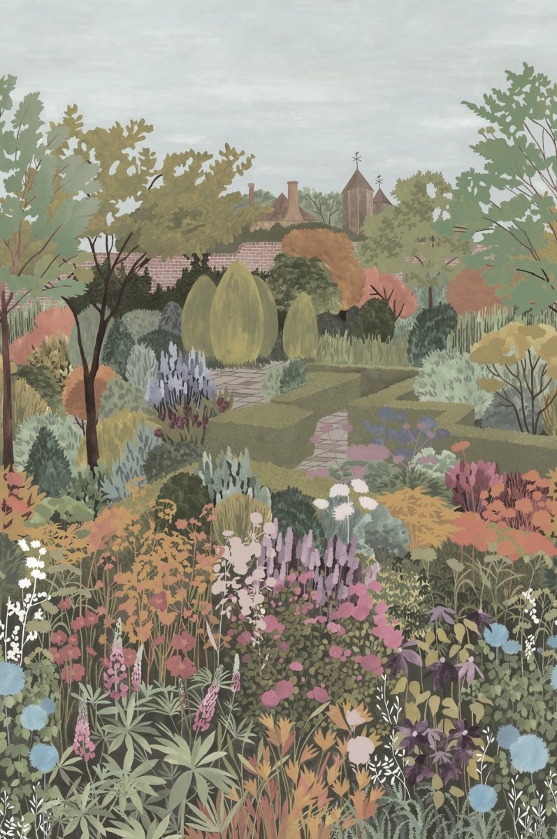 Little Greene Castle Garden Behang 0234CGSAGEG - LAB COLOUR THE WORLD