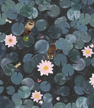 Little Greene Lily Pads Behang 0234LPHICKS - LAB COLOUR THE WORLD