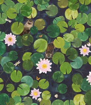 Little Greene Lily Pads Behang 0234LPHOPPE - LAB COLOUR THE WORLD