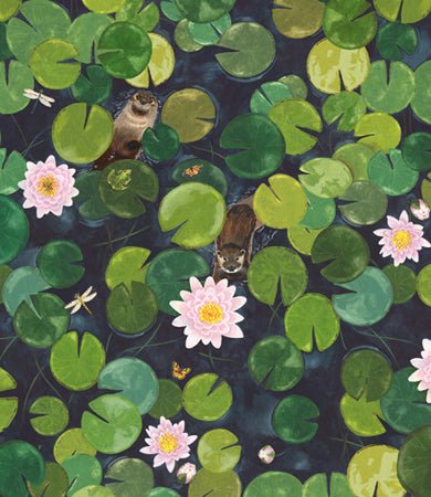 Little Greene Lily Pads Behang 0234LPHOPPE - LAB COLOUR THE WORLD
