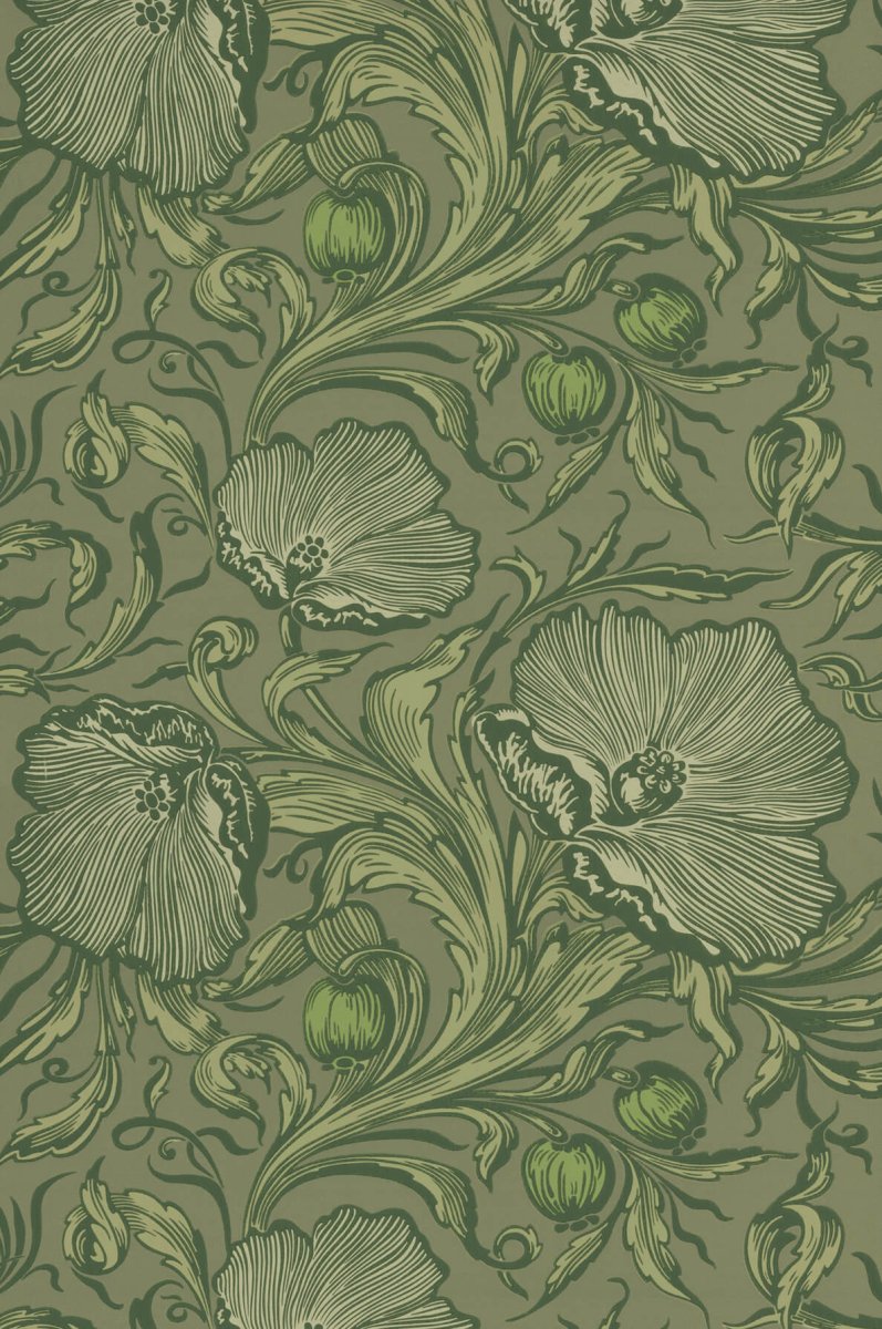 Little Greene Poppy Trail Behang 0263PTSAGEG - LAB COLOUR THE WORLD