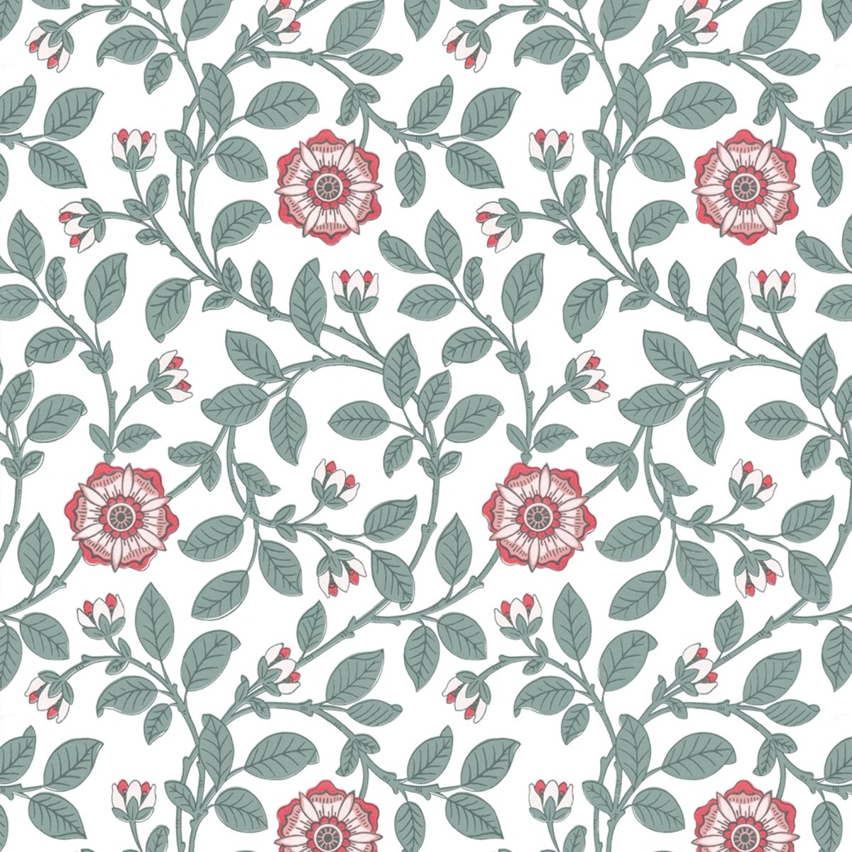 Little Greene Richmond Green Behang 0251RGDORCA - LAB COLOUR THE WORLD