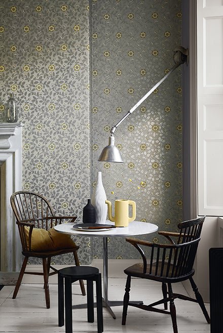 Little Greene Richmond Green Behang 0251RGPLATI - LAB COLOUR THE WORLD