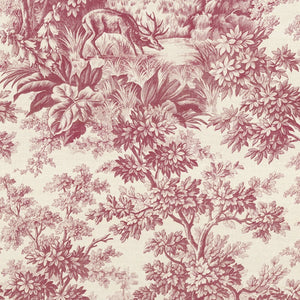 Little Greene Stag Toile Behang 0284SGBURGU - LAB COLOUR THE WORLD