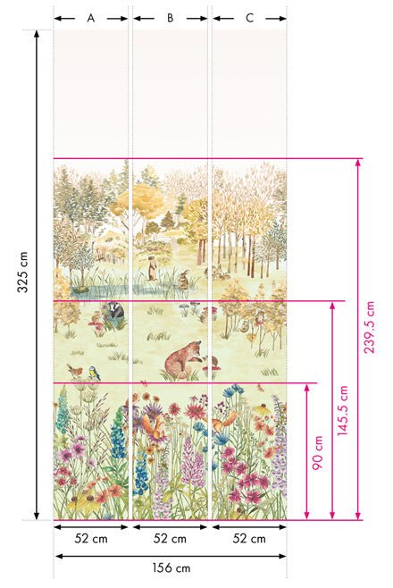 Little Greene Storybook Papers Potter's Woodland Harvest - LAB COLOUR THE WORLD