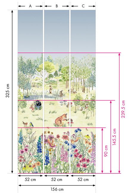 Little Greene Storybook Papers Potter's Woodland Spring - LAB COLOUR THE WORLD