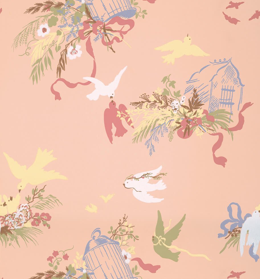 Little Greene Volieres Behang 0263VOCONFE - LAB COLOUR THE WORLD