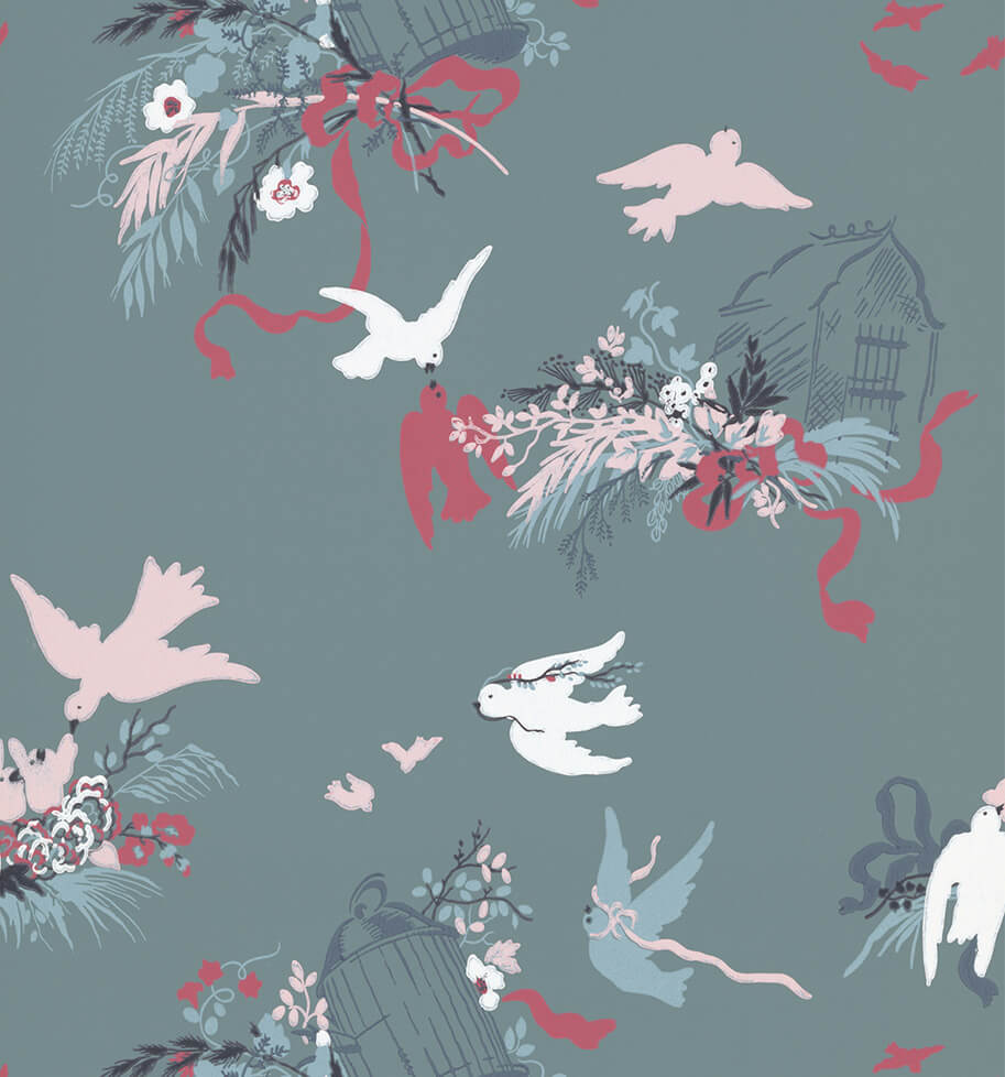 Little Greene Volieres Behang 0263VOETRUR - LAB COLOUR THE WORLD