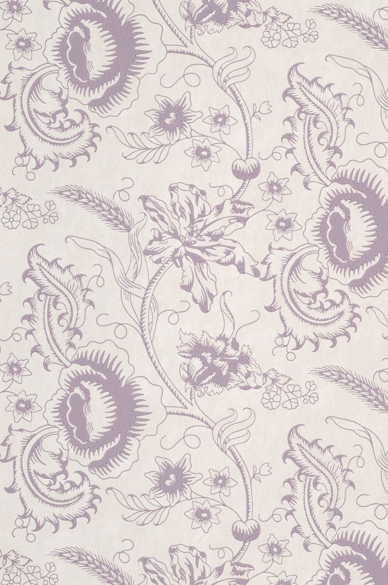 Little Greene Woodblock Mono Behang 0291WOPLUMZ - LAB COLOUR THE WORLD