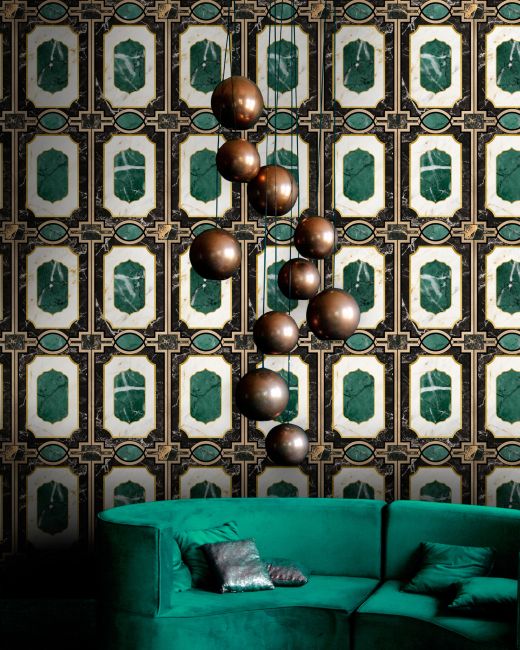 Mind The Gap Waldorf Emerald Behang