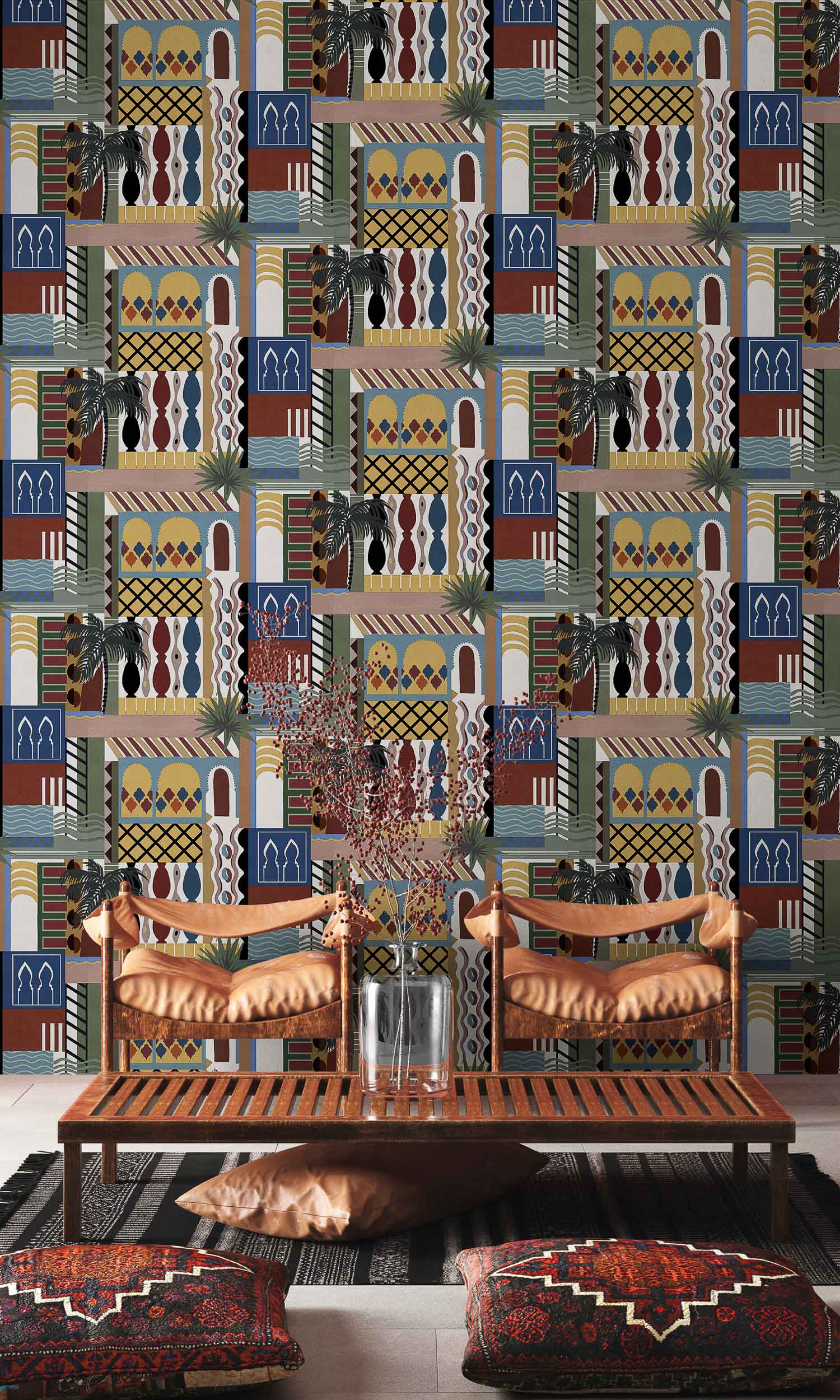 Coordonné Wander Majorelle behang 9200060 sfeer afbeelding 1