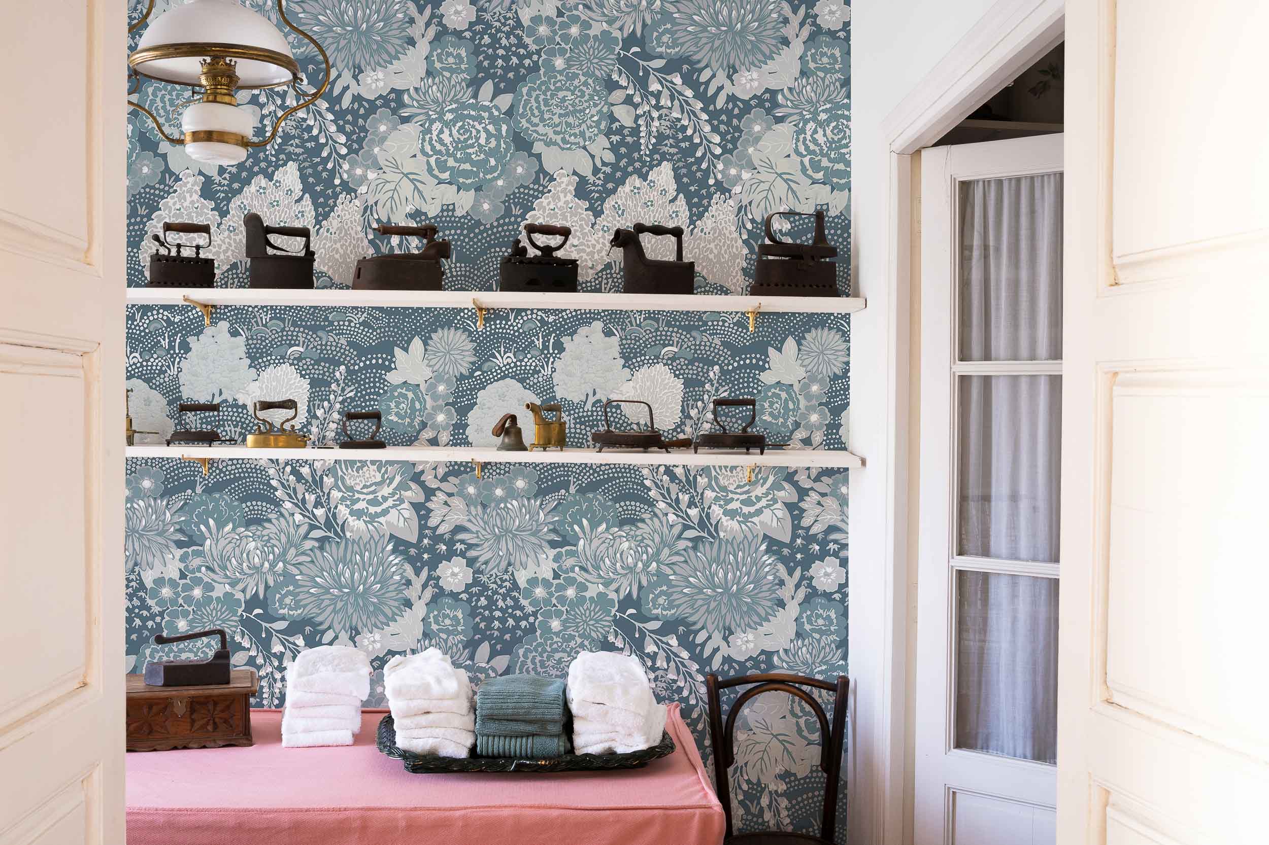 Coordonné Feria Maria Luisa Celadón behang A00239