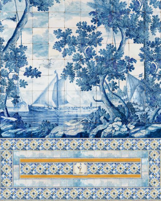 Mind The Gap Azure Mural Behang WP20560 - LAB COLOUR THE WORLD