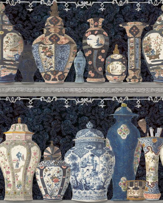 Mind The Gap Ceramic Wonders Indigo Behang WP20596 - LAB COLOUR THE WORLD